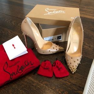 Christian Louboutin Gold Studded Heels